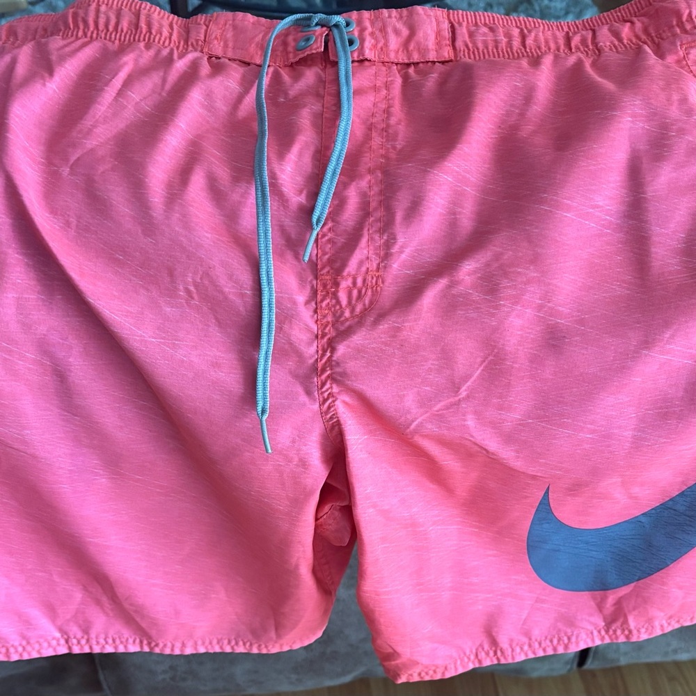 Nike Gray Shorts with Red Stitching